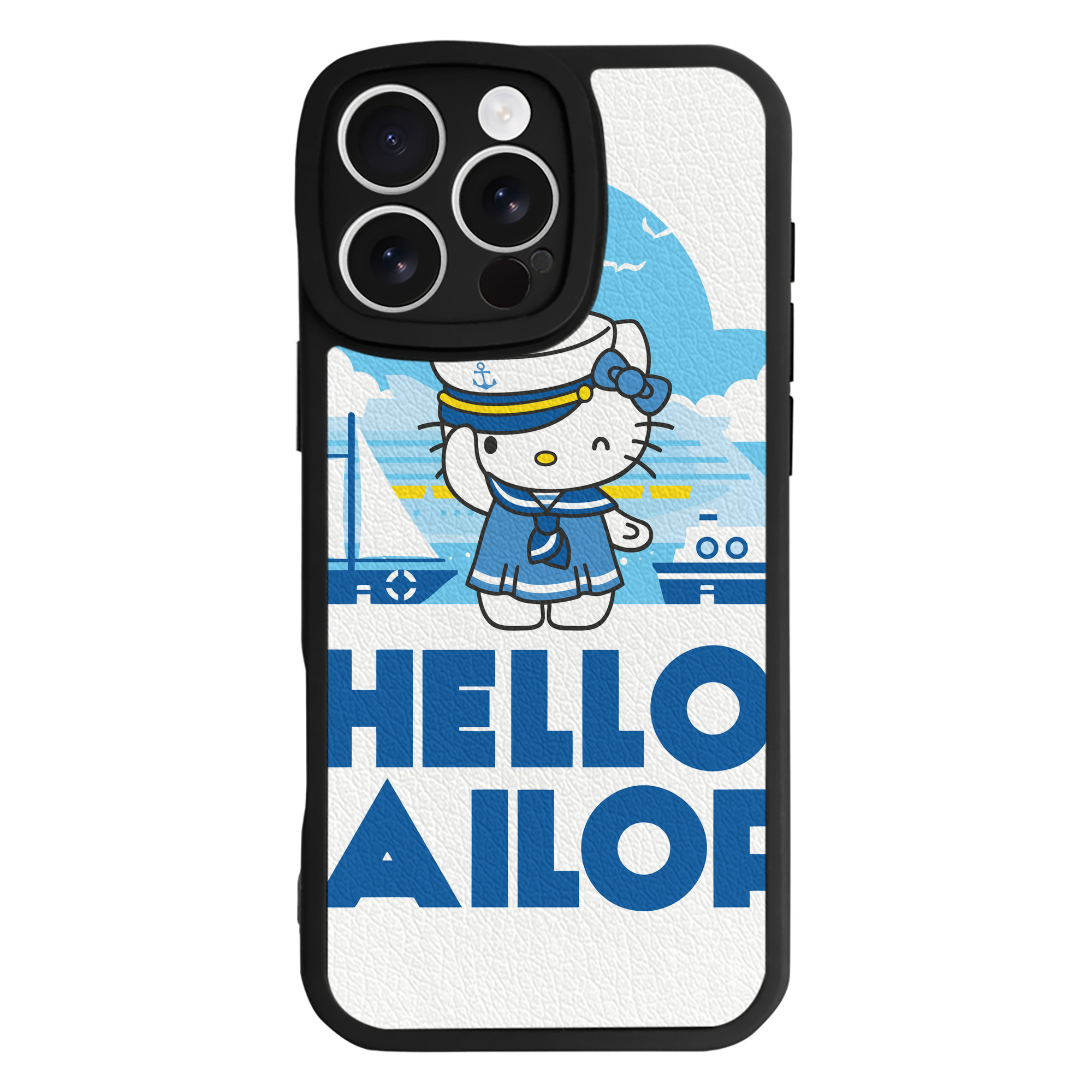 （画像用） Hello Kitty ハローキティ 【iPhone 16シリーズ対応】シリコンスマホケース（レザー調） 材質：シリコン